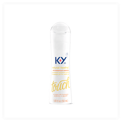 The 1.69 oz. 'touch' K-Y® Natural Feeling Personal Lube & Massage Gel with Botanical Essence bottle.