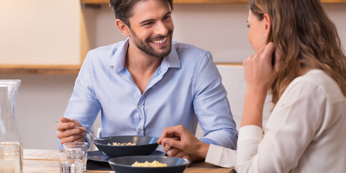 couple on a stay at home date