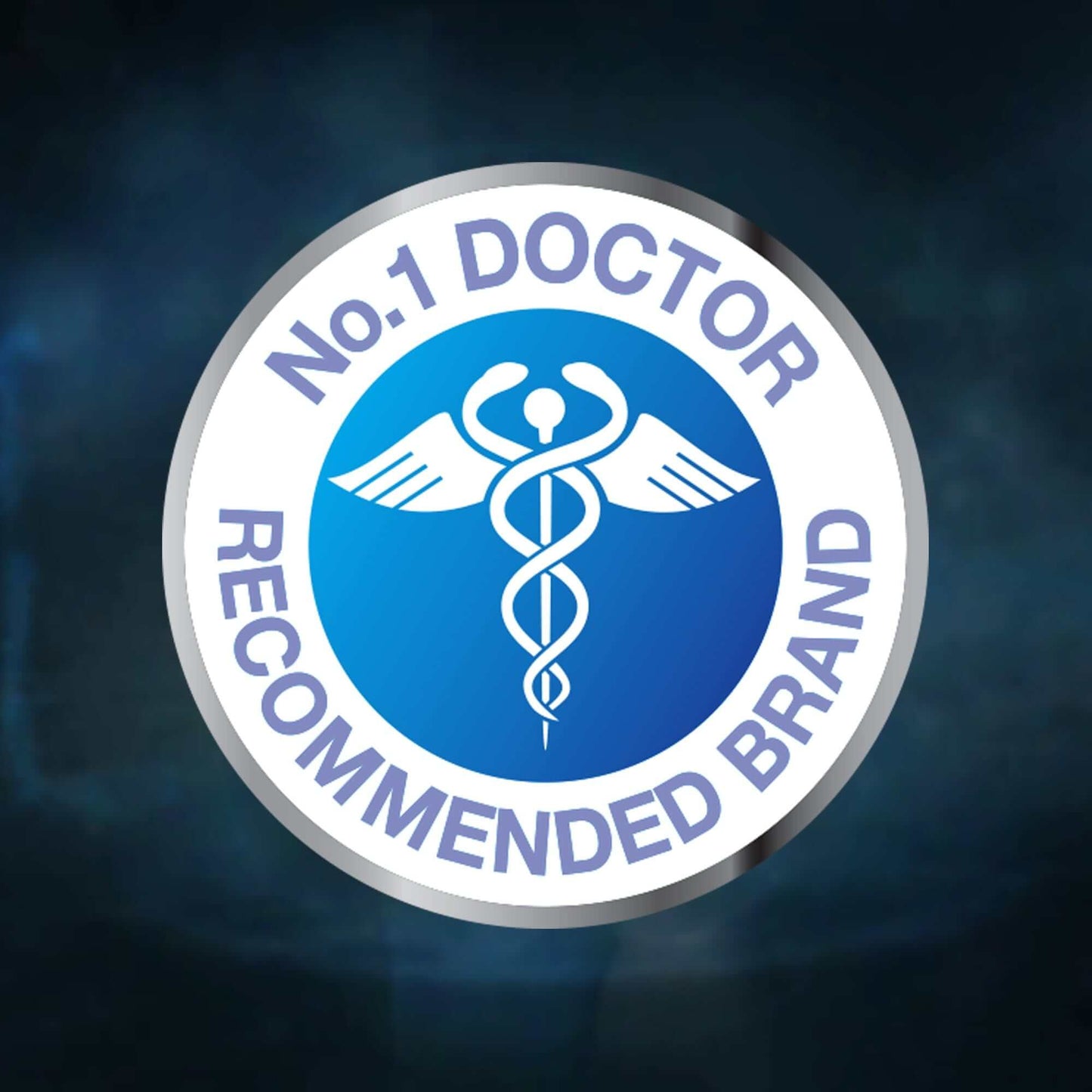 Number 1 doctor recommended brand with stormy background