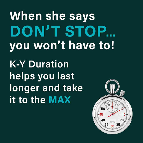 K-Y Duration helps you last longer