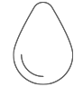 A gray singular drop of liquid icon displaying that the K-Y® product contains silicone. 