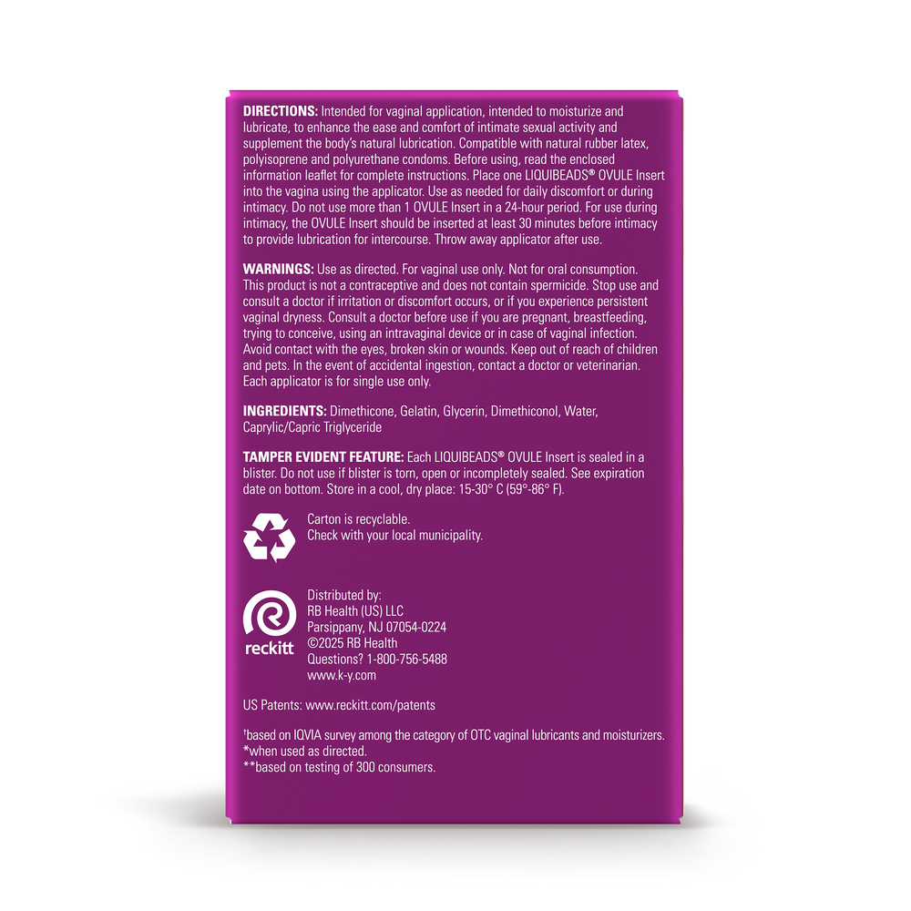 K-Y® Liquibeads Vaginal Moisturizer & Lube