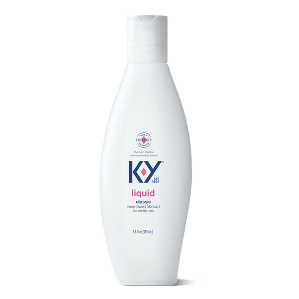 The front of the 4.5 oz. K-Y® Classic Liquid WaterBased Lubricant bottle for wetter sex.