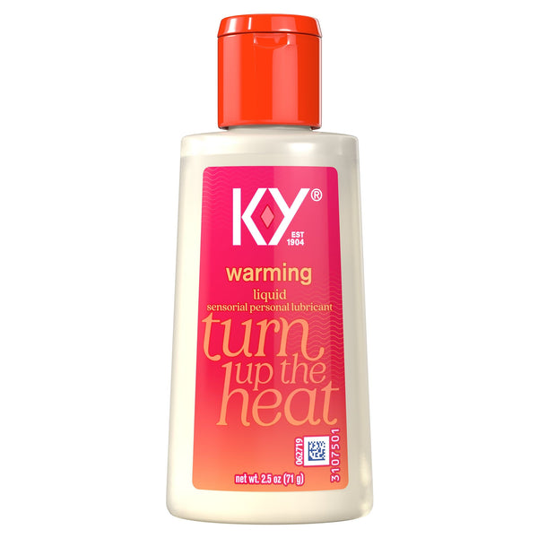 Front of K-Y® Warming Liquid Personal Lubricant bottle for warming sensations during intimacy 2.5 oz. 